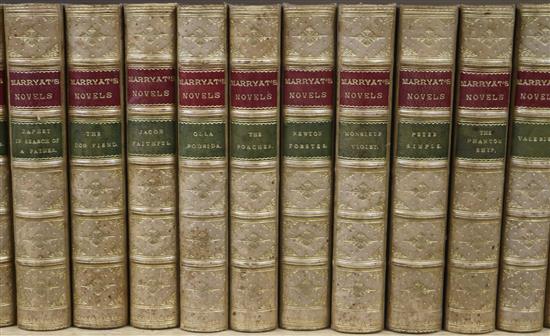 Marryat Frederick - Marryats Novels, 17 vols, 8vo, half calf gilt, George Routledge, London c.1890-1900